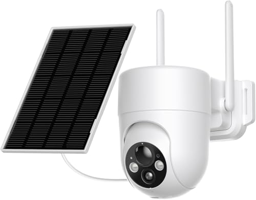 NUASI Outdoor Surveillance Camera Rechargeable Battery, solar Wireless with SIM Card, 2K Surveillance Camera Without WLAN, PIR Body Detection, 2-Way Audio, IP66 von NUASI