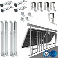 Nuasol - Balkonkraftwerkhalterung Geländer Befestigung 2 Solarmodule Photovoltaik von NUASOL