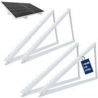 Nuasol - Halterung f�r Solarpanel Aufst�nderung 4 x 118 cm Flachdach pv Solarmodul Verstellbar 0-90� 2er Set Aluminium Montagematerial Nuasol - Halterung f�r Solarpanel Aufst�nderung 4 x 118 cm Flachdach pv Solarmodul Verstellbar 0-90� 2er Set Aluminium Montagematerial von NUASOL