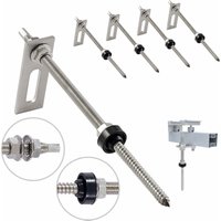 Nuasol - Stockschraube mit Adapterblech M10 x200mm aus Edelstahl - 4er Pack von NUASOL