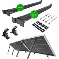 NuaSol Balkonkraftwerkhalterung 2er Set Verstellbare Solarpanel Halterung für PV-Anlagen 4 Stück Neigungswinkel 30-60° Länge einstellbar 700-1291 mm NuaSol Balkonkraftwerkhalterung 2er Set Verstellbare Solarpanel Halterung für PV-Anlagen 4 Stück Neigungswinkel 30-60° Länge einstellbar 700-1291 mm von NUASOL