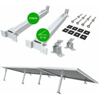 Nuasol - Balkonkraftwerkhalterung 2er Set Verstellbare Solarpanel Halterung für PV-Anlagen 4 Stück Neigungswinkel 15-30° Länge einstellbar 390-693 mm von NUASOL