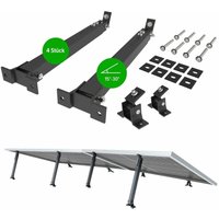 Nuasol - Balkonkraftwerkhalterung 2er Set Verstellbare Solarpanel Halterung für PV-Anlagen 4 Stück Neigungswinkel 15-30° Länge einstellbar 390-693 mm von NUASOL