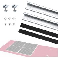Nuasol - PhotovoltaikTrapezblechdach Montageset Erweiterung Befestigung, Halterung U-Profil 20cm Solarpanel Halterung mit Mittelklemme & Schrauben von NUASOL