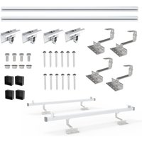 Nuasol - pv Photovoltaik 1er Montage Set Ziegeldach Befestigung Schiene Dachhaken - inkl.Solar Aluprofil ,Endkappen , 35 mm Endklammern , bis 115 cm Nuasol - pv Photovoltaik 1er Montage Set Ziegeldach Befestigung Schiene Dachhaken - inkl.Solar Aluprofil ,Endkappen , 35 mm Endklammern , bis 115 cm von NUASOL