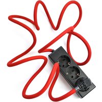 NUD Collection - Extension Cord 3fach-Steckdose, Rococco Red (TT-33) von NUD Collection