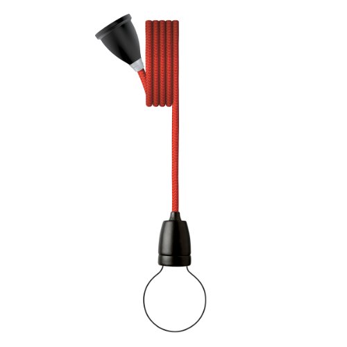 NUD Collection - Pendelleuchte - Hängelampe - Classic Schwarz - Rococco Red/Rot von NUD Collection