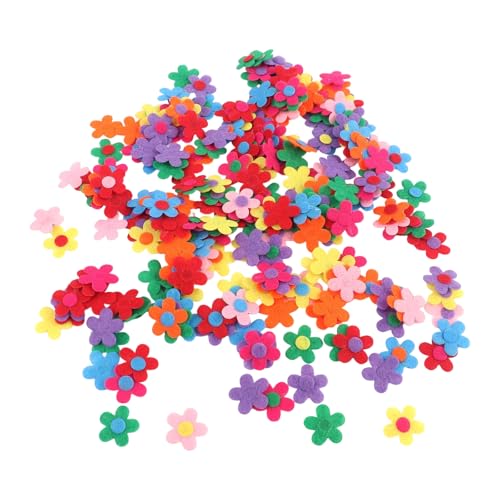100 Stück Filzaufkleber für Kleidung, bunte Blumen, Nähzubehör, 28 mm, Urlaubsdekoration von NUEAYMS
