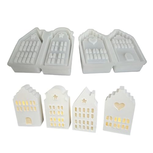 4 Gitter Haus Form Silikon Pfotenform Atmosphäre Dekoration von NUEAYMS