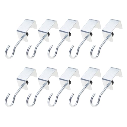 5 Stück Drehbarer Haken aus Stahl für den Schreibtisch, einfache Installation, robuste Aufhänge-Lösung, Rucksack, Regenschirm, 5 Stück von NUEAYMS