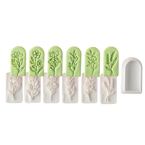 7 Stück Bastelwerkzeug für die Herstellung von weichen Tonblumen, handgefertigten Ohrringen, Blumenform DIY Zubehör von NUEAYMS