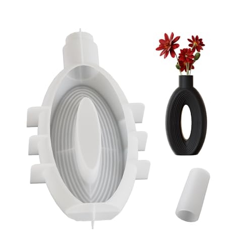 Blumenvase aus Silikon, flexibel, für Esstisch, Heimdekoration, ovales Formwerkzeug von NUEAYMS