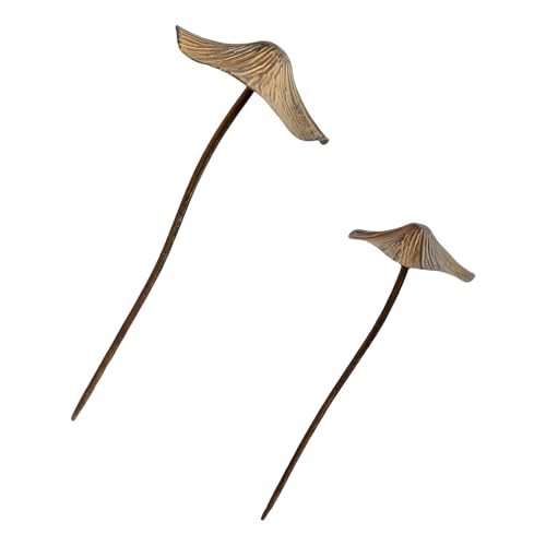 Charm Pilz Hofpfahl Antik Outdoor Gartenstecker für Blumenbeet Terrassen Wetterbeständig Dekorative Rasen Eisen Kunst Pilz Gartendekoration von NUEAYMS