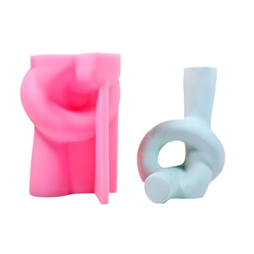 Einfache Blumentopfform mit Silikonstruktur, um Ihre eigene Vase mit Silikonformen, Pflanzgefäßen und Zementvasen herzustellen von NUEAYMS