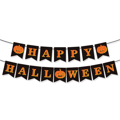 Halloween Party Dekoration Hängend für Außen und Innen mit Kürbis und Schild von NUEAYMS