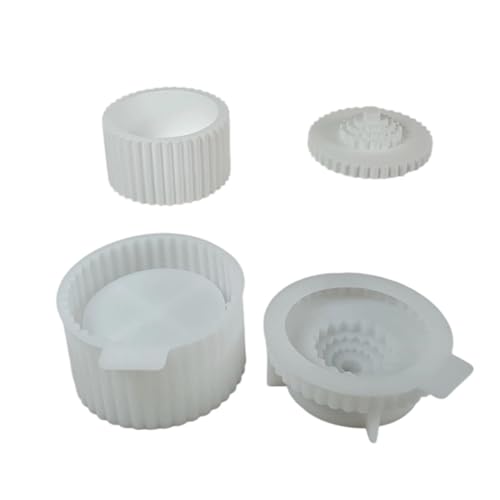Handgemachte Streifen Silikon Aufbewahrungsbox für Schmuck, Kosmetik, Streifen von NUEAYMS