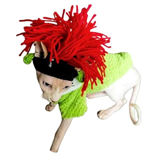Hund Katze Hund Deko Hut Geburtstag Kostüm Häkeln Blume Weihnachten Kostüm Zubehör für Katzen von NUEAYMS