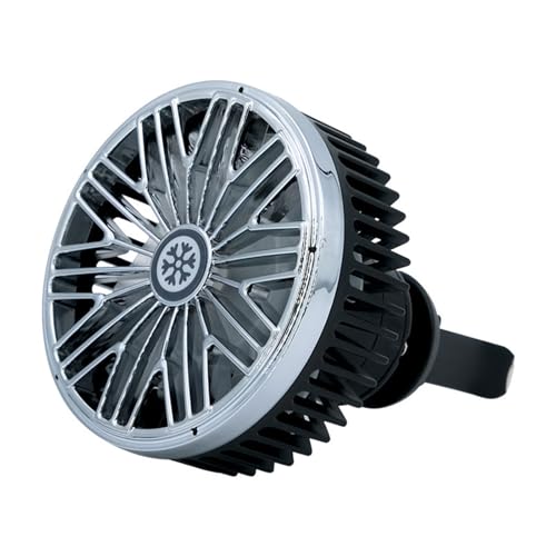 Kleiner Ventilator für Auto-Lüftungsschlitz-Halterung mit LED-Licht, ABS-Clip, Kühlung, 3 Geschwindigkeitseinstellungen, für LKW, Auto-Lüftungsventilator von NUEAYMS