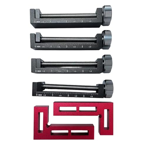 Mehrzweck-G-Klemme aus Aluminium, 5 verstellbare Positionen, rutschfestes Design für Holzbearbeitung, Heimwerker-Projekte, tragbare G-Klemme für den Außenbereich von NUEAYMS