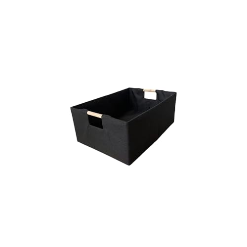 Multifunktionale Aufbewahrungsbox aus Leinen, robuste Kartonkonstruktion, bequemer Holzgriff, Schreibtisch-Aufbewahrungskorb aus robustem Stoff Multifunktionale Aufbewahrungsbox aus Leinen, robuste Kartonkonstruktion, bequemer Holzgriff, Schreibtisch-Aufbewahrungskorb aus robustem Stoff von NUEAYMS