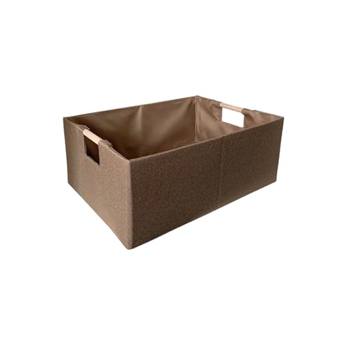 Multifunktionale Aufbewahrungsbox aus Leinen, robuste Kartonkonstruktion, bequemer Holzgriff, Schreibtisch-Aufbewahrungskorb aus robustem Stoff Multifunktionale Aufbewahrungsbox aus Leinen, robuste Kartonkonstruktion, bequemer Holzgriff, Schreibtisch-Aufbewahrungskorb aus robustem Stoff von NUEAYMS