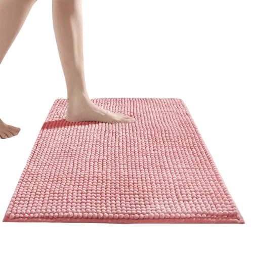 NUEAYMS Chenilles saugfähiger Badteppich, Bodenteppich für Badezimmer und Eingangsbereich, mit rutschfester Unterseite, schnell trocknend, leicht zu reinigen von NUEAYMS