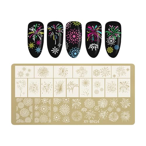 Nagelschablonen Schmetterling Blume Nagelschablonen Nagelschablone Nagelkunst Zubehör Edelstahl Nagelkunst Schablonen DIY DIY Home Decoration Nailart Rechteck Stamping Plate von NUEAYMS