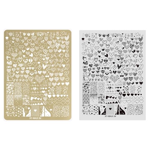 Nail Stamp Plate Art Template Decoration Spitze Blume Flach Stamping Nail Stamp von NUEAYMS