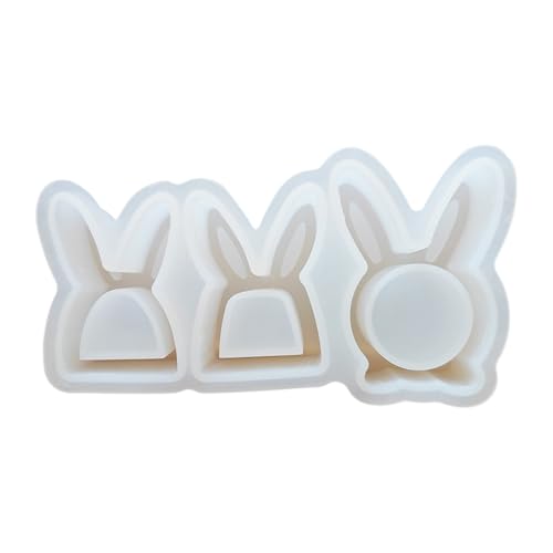Osterform zum Gießen von hohlen Kaninchen, Silikonform, Epoxid-Kunststoff, Gips, Dekoration, Backen, Silikon, hohl, Kaninchenguss, dekorativer Gips von NUEAYMS