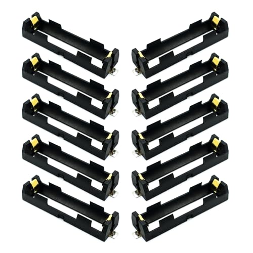 Robuster 18650 Batterie-Clip-Organizer, 10 Stück, mit Schraubbefestigung, geeignet für LED-Licht und elektronische Projekte, Kupferkontakte, Batteriegehäuse von NUEAYMS