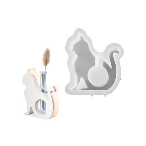 Silikon Harz Form Katze Form für Hydrokultur Vase für kleine Handwerkspflanzen DIY Epoxidharz Form Handgemachte Silikonvase für Katzen von NUEAYMS