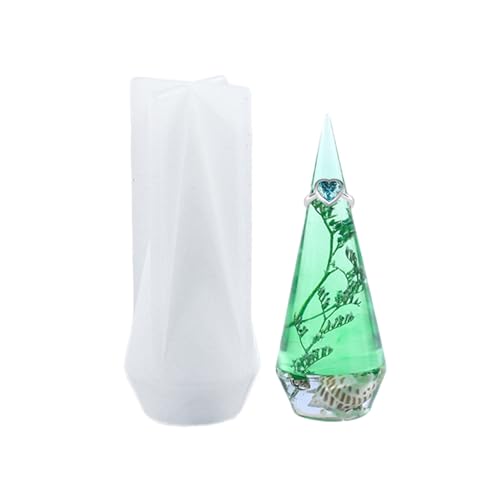 Silikonform für Ringschmuck, kegelförmig, Glas-Finish, schöne Ringausstellung, Akzent-Finish von NUEAYMS