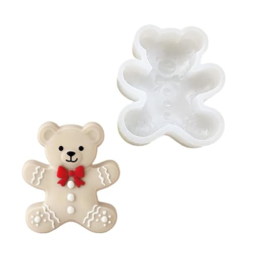 Silikonform mit Weihnachtsbär, Tierkuchen, Silikon, Seife, Schokolade, Backwerkzeug, DIY-Form, Fondantform von NUEAYMS