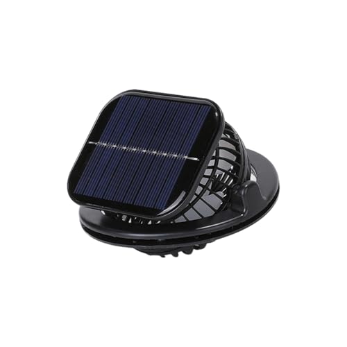 Solarbetriebener Clip-Ventilator für den Außenbereich, Kühlung, Reisen, Wandern, Angeln, tragbares Solarpanel, wiederaufladbar über USB von NUEAYMS