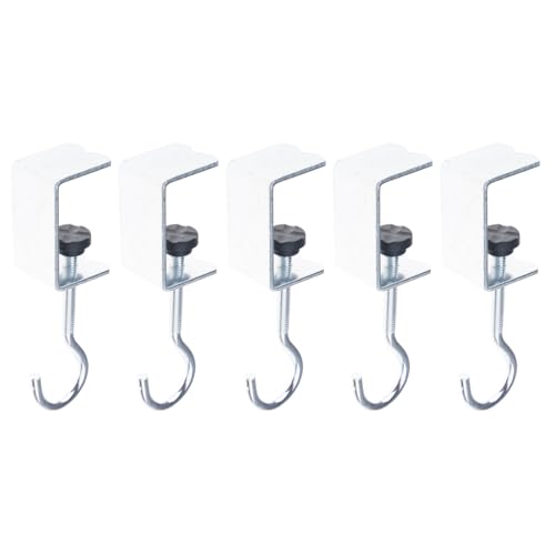 Space Storage Steel Swivel Hook for Desk Easy Installation Sturdy Hanging Solution Backpack Umbrella 5 Pieces Space Storage Desk Hook von NUEAYMS
