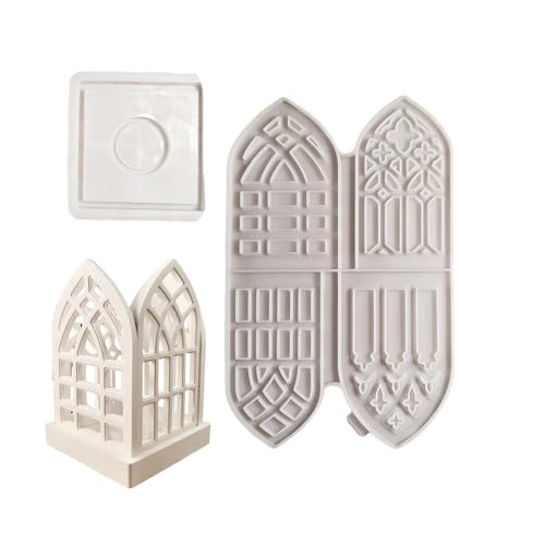Tragbar und tragbar zum Erstellen von Wandkunst-Halterungen und Zubehör im Gothic-Stil, vielseitiges Silikonform-Set zum Erstellen von Formen im Gothic-Stil von NUEAYMS