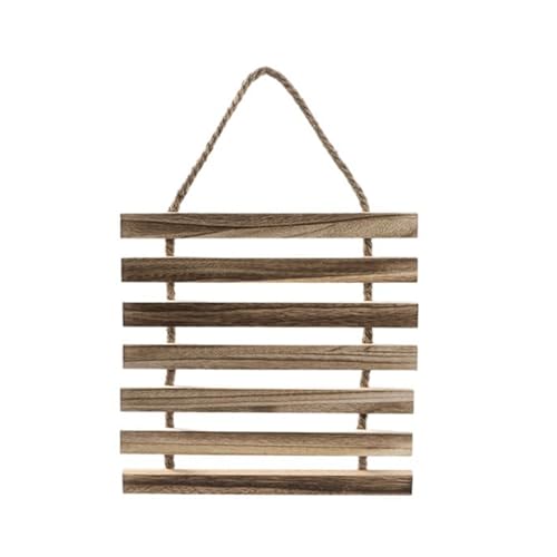 Wandregal aus Holz zum Aufhängen für Kletterpflanzen, rustikale Wanddekoration für Balkon, Garten, Rankgitter aus Holz von NUEAYMS