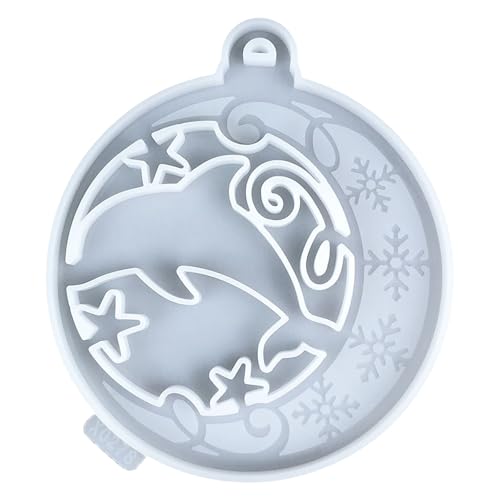 Weihnachtsbaum-Dekoration zum Aufhängen, Epoxidharz, Silikon, Illustration, runde Anhängerform, handgefertigte Schmuckherstellung, Werkzeuge, antihaftbeschichtet von NUEAYMS