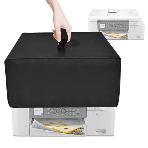 NUENSS-ROR Druckerstaubschutz für Brother MFC-J4335DW Tintentankdrucker, robuster 600D-Nylon-Druckerschutz, wasserdicht, antistatisch, staubdicht, Druckerabdeckung (47 x 40 x 17 cm) (schwarz) von NUENSS-ROR