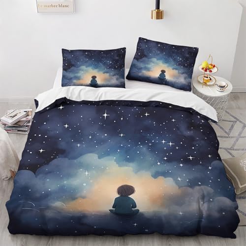 NUEYSP Bettwäsche 135x200 Sternenhimmel Bettwäsche-Sets 3D-Motiv, Mikrofaser, 1 Bettbezug 135x200 + 1 Kissen 80x80 mit Verdecktem ReißVerschluss für Mädchen Jungen. NUEYSP Bettwäsche 135x200 Sternenhimmel Bettwäsche-Sets 3D-Motiv, Mikrofaser, 1 Bettbezug 135x200 + 1 Kissen 80x80 mit Verdecktem ReißVerschluss für Mädchen Jungen. von NUEYSP