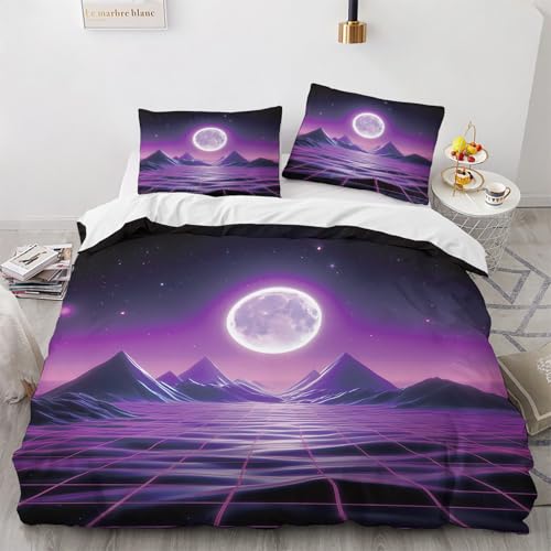 NUEYSP Bettwäsche 140x200 Vollmond Bettwäsche-Sets 3D-Motiv, Mikrofaser, 1 Bettbezug 140x200 + 1 Kissen 70x90 mit Verdecktem ReißVerschluss für Mädchen Jungen. NUEYSP Bettwäsche 140x200 Vollmond Bettwäsche-Sets 3D-Motiv, Mikrofaser, 1 Bettbezug 140x200 + 1 Kissen 70x90 mit Verdecktem ReißVerschluss für Mädchen Jungen. von NUEYSP