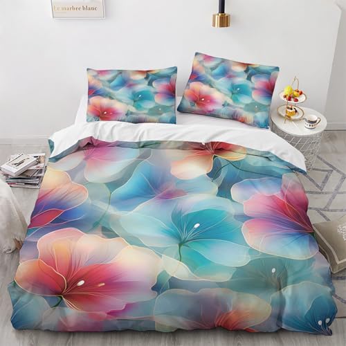 NUEYSP Bettwäsche 155x220 Bunte Blumen Bettwäsche-Sets 3D-Motiv, Mikrofaser, 1 Bettbezug 155x220 + 1 Kissen 80x80 mit Verdecktem ReißVerschluss für Mädchen Jungen. NUEYSP Bettwäsche 155x220 Bunte Blumen Bettwäsche-Sets 3D-Motiv, Mikrofaser, 1 Bettbezug 155x220 + 1 Kissen 80x80 mit Verdecktem ReißVerschluss für Mädchen Jungen. von NUEYSP
