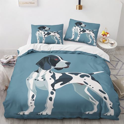 NUEYSP Bettwäsche 155x220 Dalmatiner Bettwäsche-Sets 3D-Motiv, Mikrofaser, 1 Bettbezug 155x220 + 1 Kissen 80x80 mit Verdecktem ReißVerschluss für Mädchen Jungen. NUEYSP Bettwäsche 155x220 Dalmatiner Bettwäsche-Sets 3D-Motiv, Mikrofaser, 1 Bettbezug 155x220 + 1 Kissen 80x80 mit Verdecktem ReißVerschluss für Mädchen Jungen. von NUEYSP
