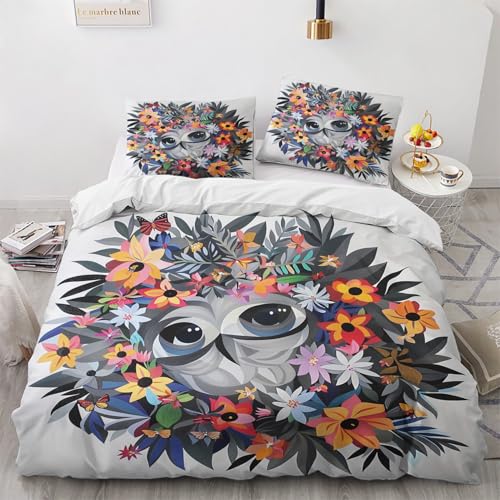 NUEYSP Bettwäsche 155x220 Eule Bettwäsche-Sets 3D-Motiv, Mikrofaser, 1 Bettbezug 155x220 + 1 Kissen 80x80 mit Verdecktem ReißVerschluss für Mädchen Jungen. NUEYSP Bettwäsche 155x220 Eule Bettwäsche-Sets 3D-Motiv, Mikrofaser, 1 Bettbezug 155x220 + 1 Kissen 80x80 mit Verdecktem ReißVerschluss für Mädchen Jungen. von NUEYSP
