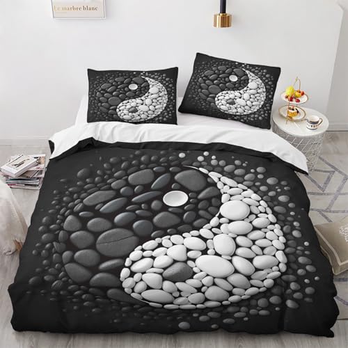 NUEYSP Bettwäsche 155x220 Tai Chi Bettwäsche-Sets 3D-Motiv, Mikrofaser, 1 Bettbezug 155x220 + 1 Kissen 80x80 mit Verdecktem ReißVerschluss für Mädchen Jungen. NUEYSP Bettwäsche 155x220 Tai Chi Bettwäsche-Sets 3D-Motiv, Mikrofaser, 1 Bettbezug 155x220 + 1 Kissen 80x80 mit Verdecktem ReißVerschluss für Mädchen Jungen. von NUEYSP