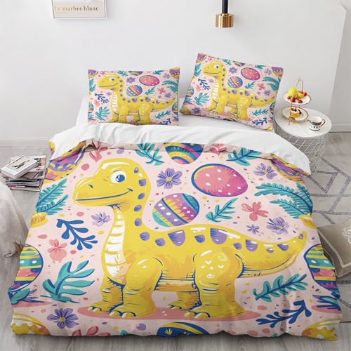 NUEYSP Bettwäsche 200x200 Dinosaurier Bettwäsche-Sets 3D-Motiv, Mikrofaser, 1 Bettbezug 200x200 + 2 Kissen 80x80 mit Verdecktem ReißVerschluss für Mädchen Jungen. NUEYSP Bettwäsche 200x200 Dinosaurier Bettwäsche-Sets 3D-Motiv, Mikrofaser, 1 Bettbezug 200x200 + 2 Kissen 80x80 mit Verdecktem ReißVerschluss für Mädchen Jungen. von NUEYSP