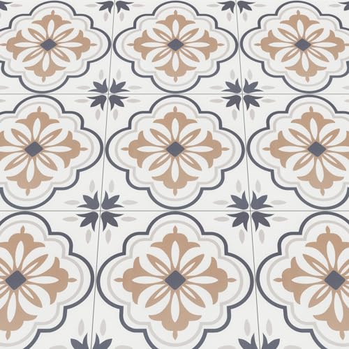 NUFLR Vinylboden PVC Bodenbelag Selbstklebend Wasserdicht Verschleißfest Geeignet für Badezimmer Küche Wohnzimmer Schlafzimmer 30x30cm 36pcs von NUFLR