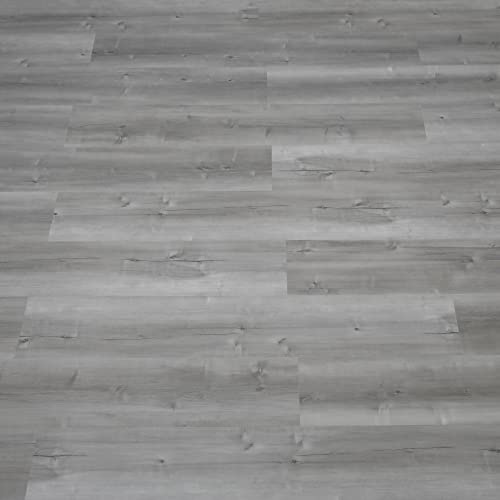 PVC Bodenbelag Selbstklebend Vinylboden Selbstklebend Fliesen Vinyl Holzoptik Bodenaufkleber Wasserdicht Verschleißfest für Küche Wohnzimmer Badezimmer Grau Holz 15X90cm 18pcs von NUFLR