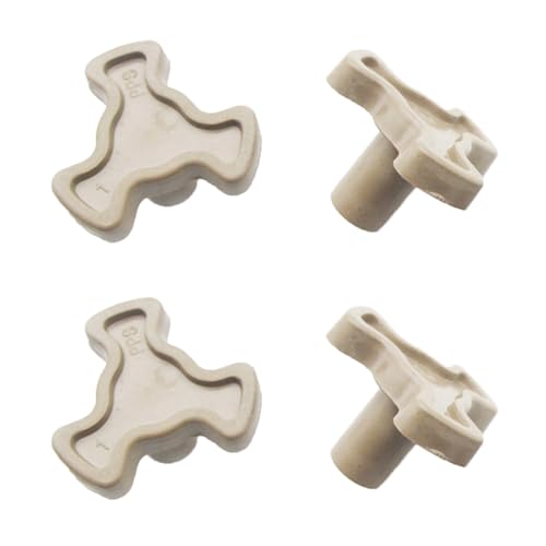 NUHFUFA Ersatz-Mikrowellen-Drehteller, Schaftlänge 17 mm, Plattenhalterung, Y-förmige Glasschale, Drehkern, Stützständer, Mikrowellen-Reparaturzubehör, 4 Stück von NUHFUFA