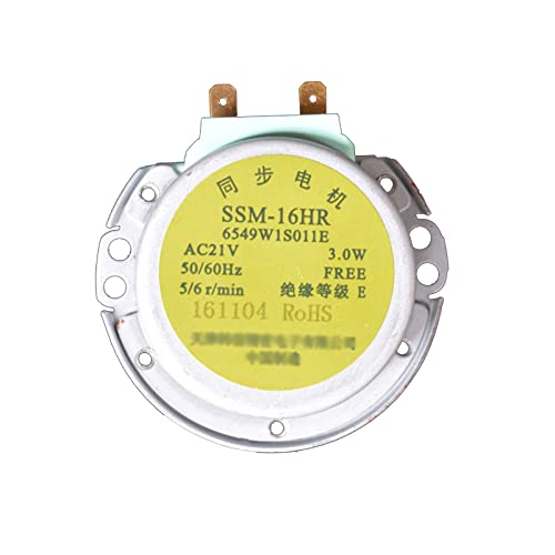 NUHFUFA Synchronmotor-Tablett für Mikrowelle, SSM-16HR 6549W1S011E Wechselstrom, 21 V, 3 W, 50/60 Hz, passend für LG Mikrowellenherdteile von NUHFUFA